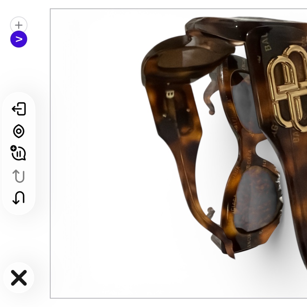 Balenciaga Tortoise Sunglasses with Gold Accent